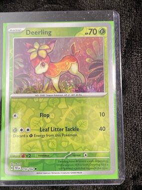 Pokemon Deerling Green and Orange Collectible Card